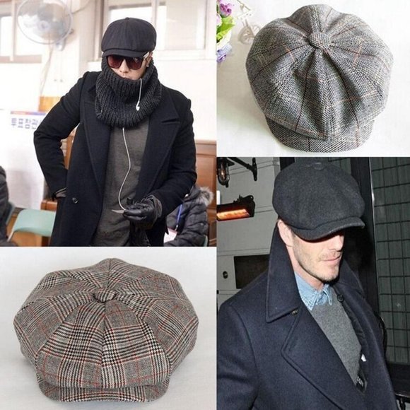 Diona J Duckbill Driving Sun Flat Cabbie Newsboy Gatsby Painters Gray Hat Cap - Picture 3 of 5